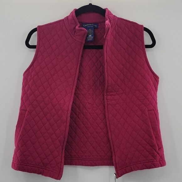 3 For $20 Charter Club Maroon Quilt Vest size p/p - Picture 1 of 4
